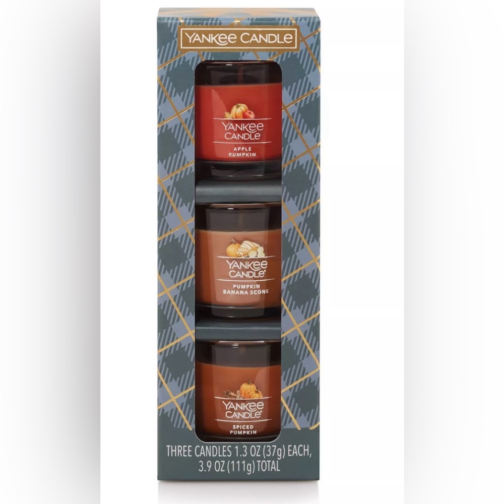 🆕🍂 YANKEE CANDLE “PUMPKIN SEASON” MINI CANDLE COLLECTION! BRAND NEW IN BOX!